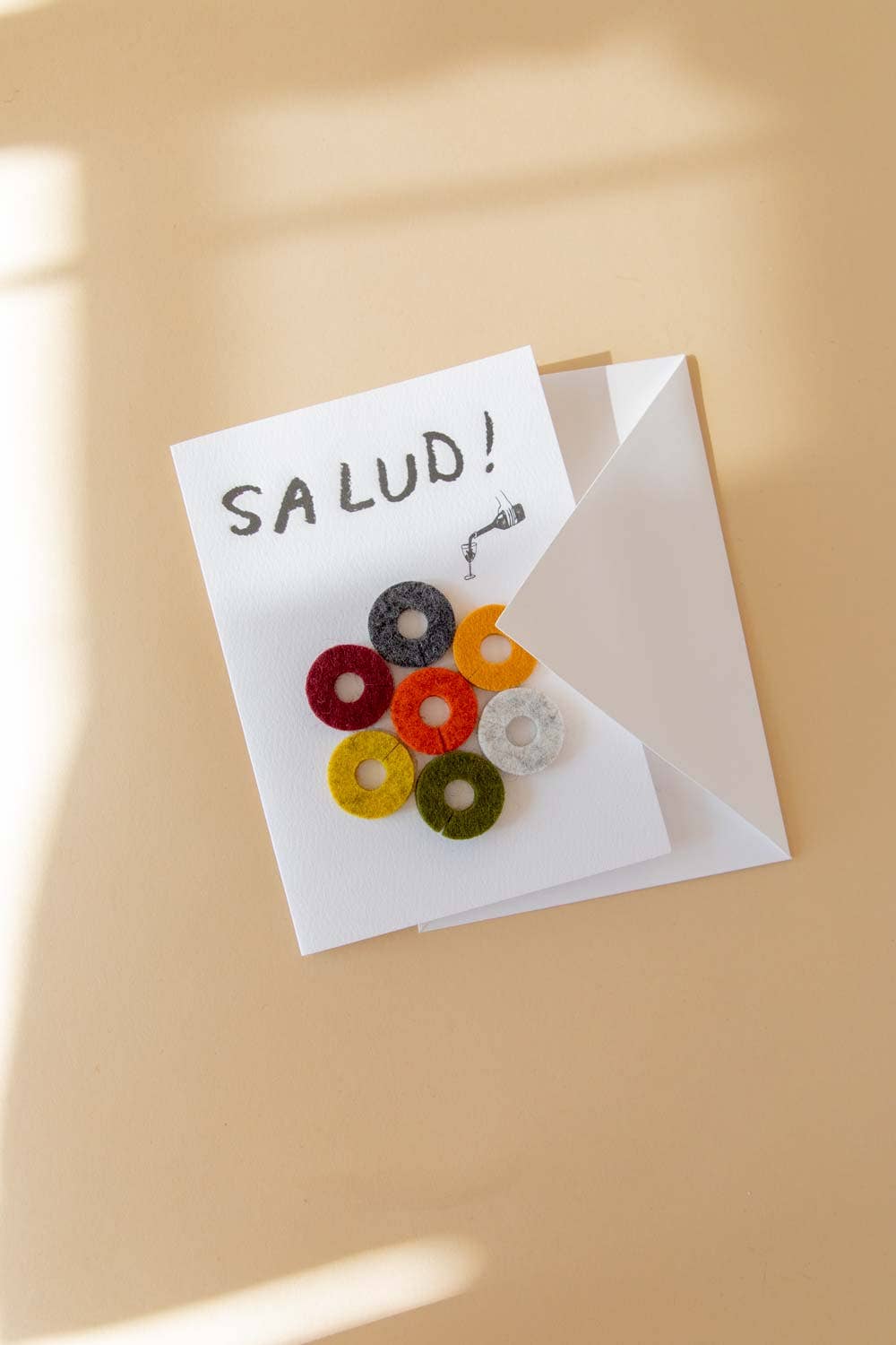 Merino Wool Felt Wine Markers & Card (Multiple Styles)