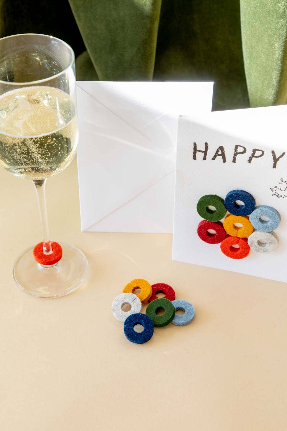 Merino Wool Felt Wine Markers (Multiple Styles)