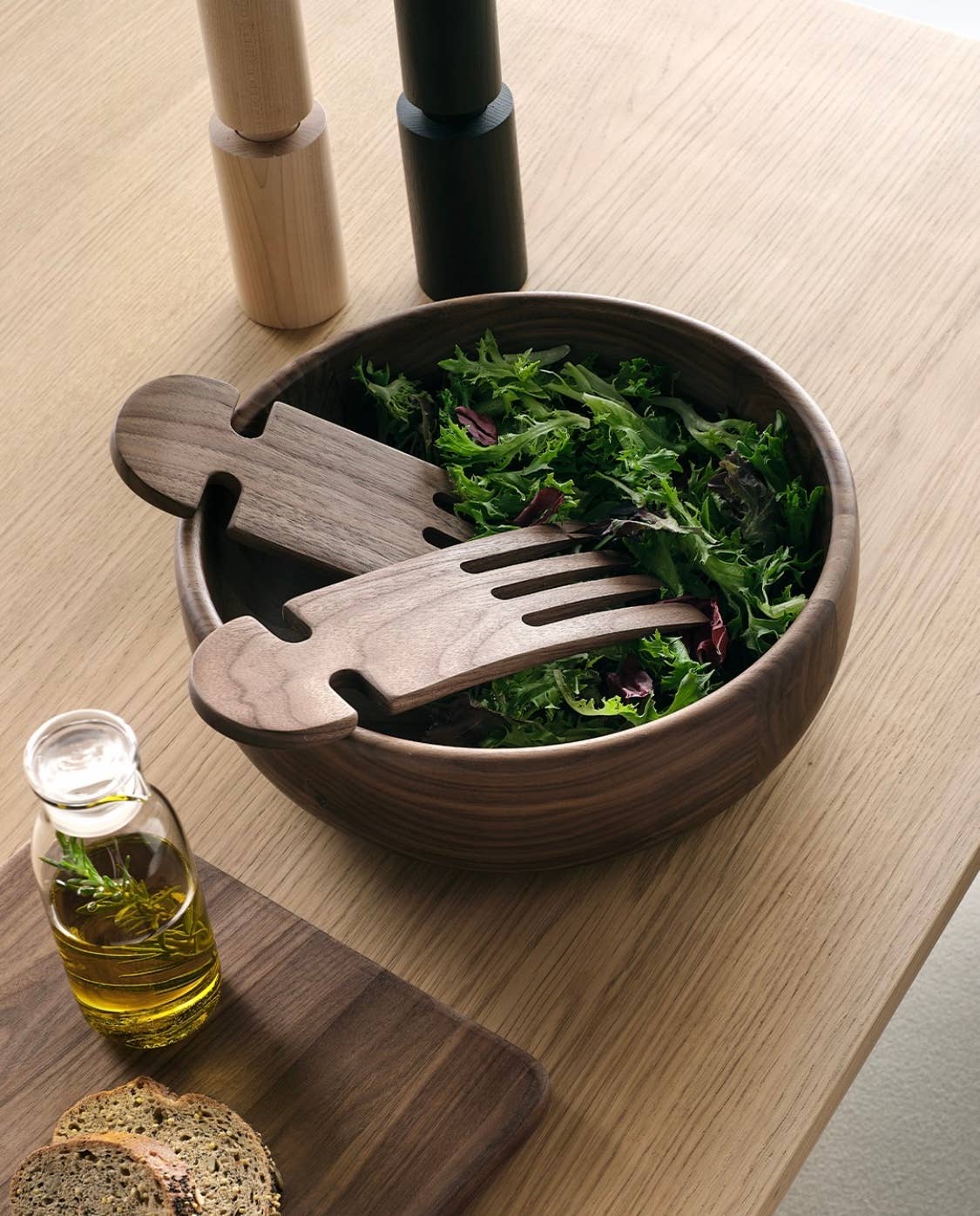 Walnut Salad Servers