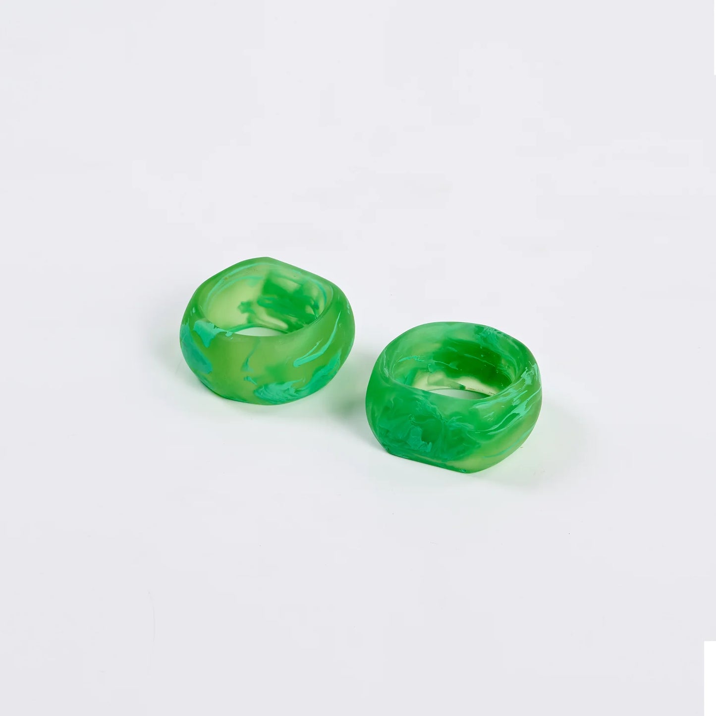 Marbled Resin Napkin Ring | Peridot