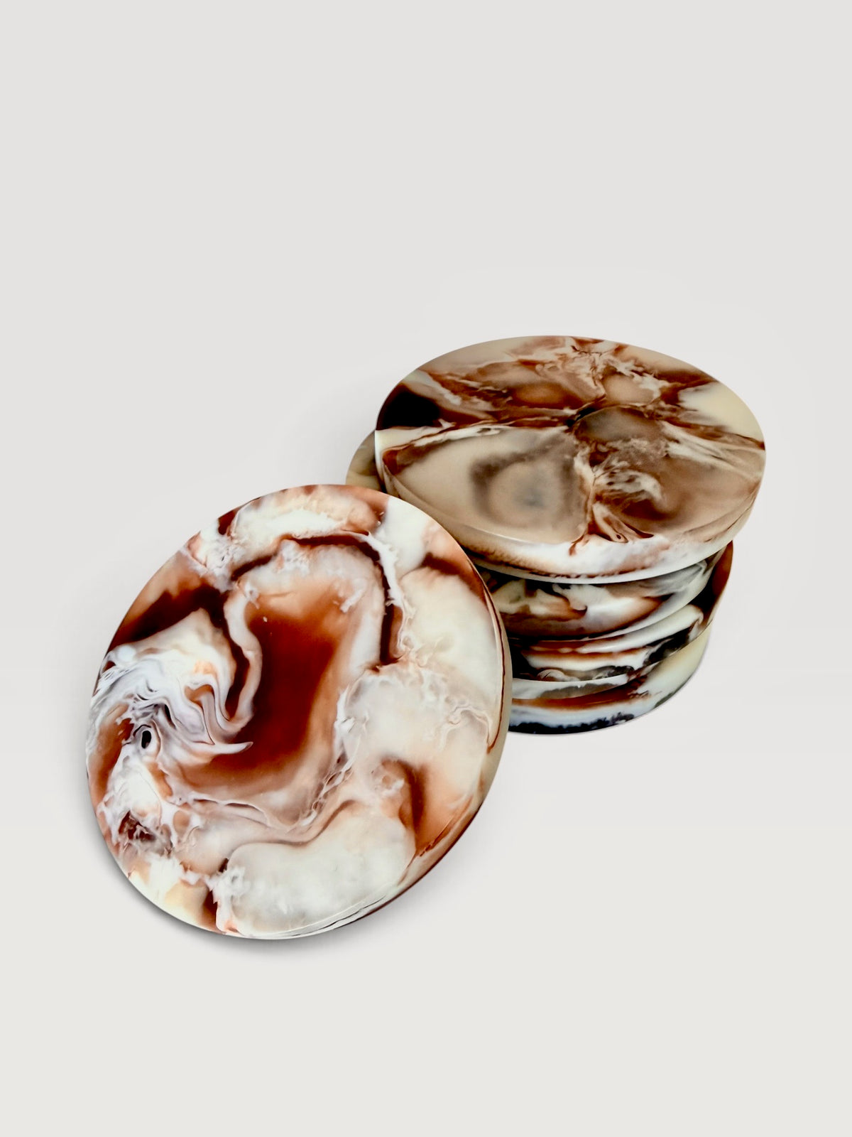 Marbled Resin Coasters | Set of 6 (Multiple Colors)