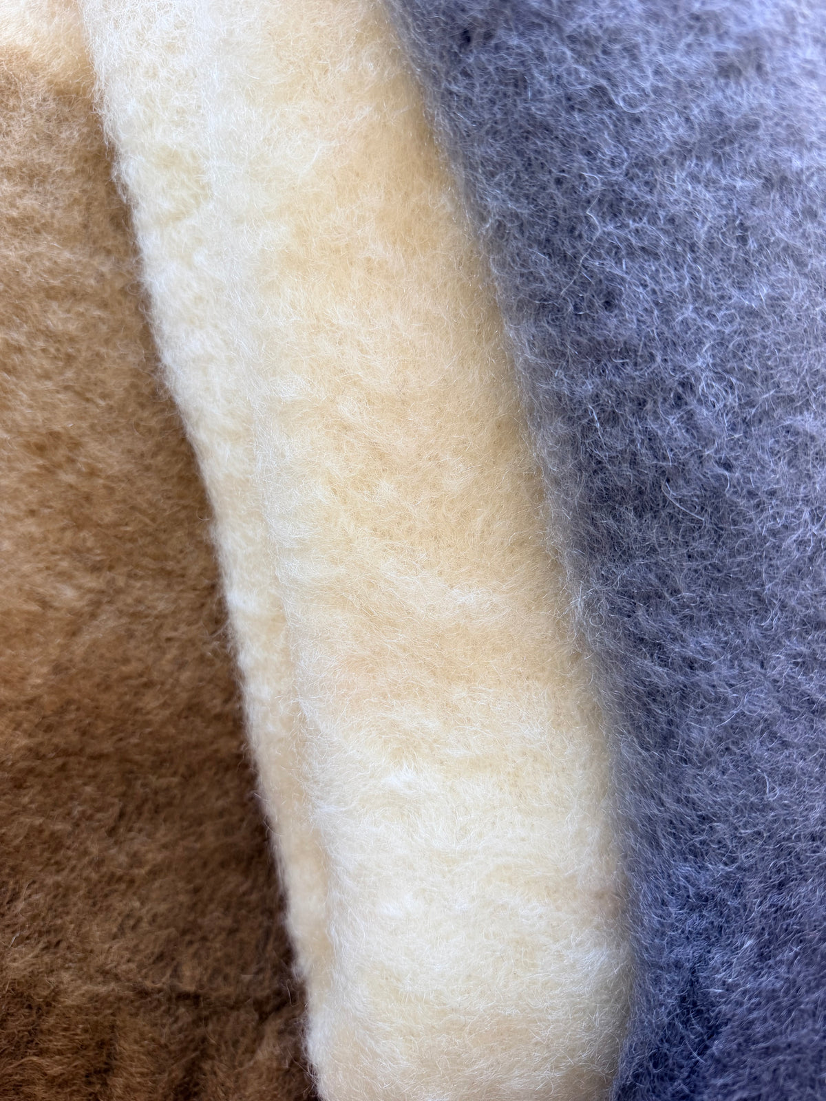 Mohair Throw Blanket | Color Block CB-8
