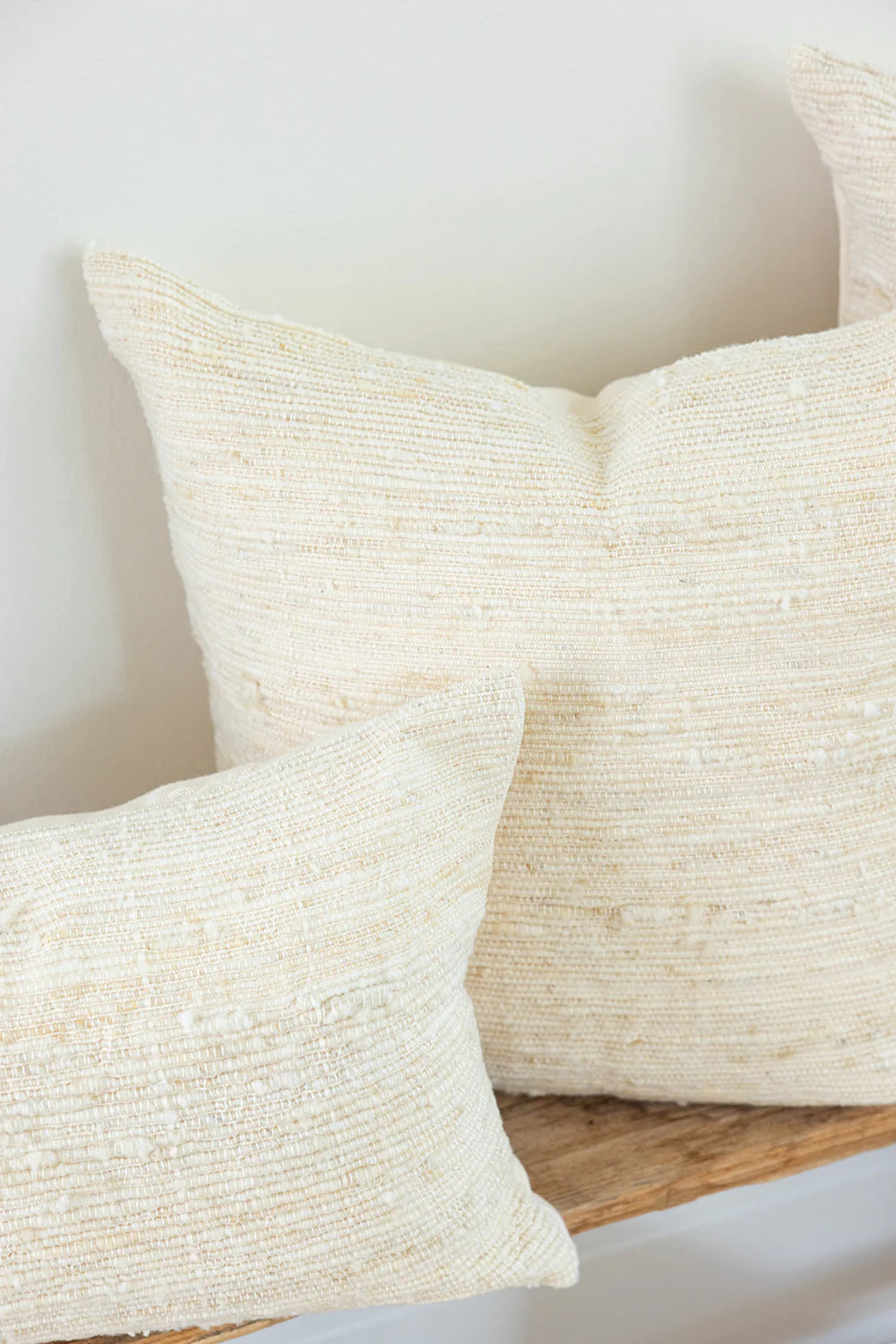Chunky Wool Lumbar Pillow Cover | Ivory