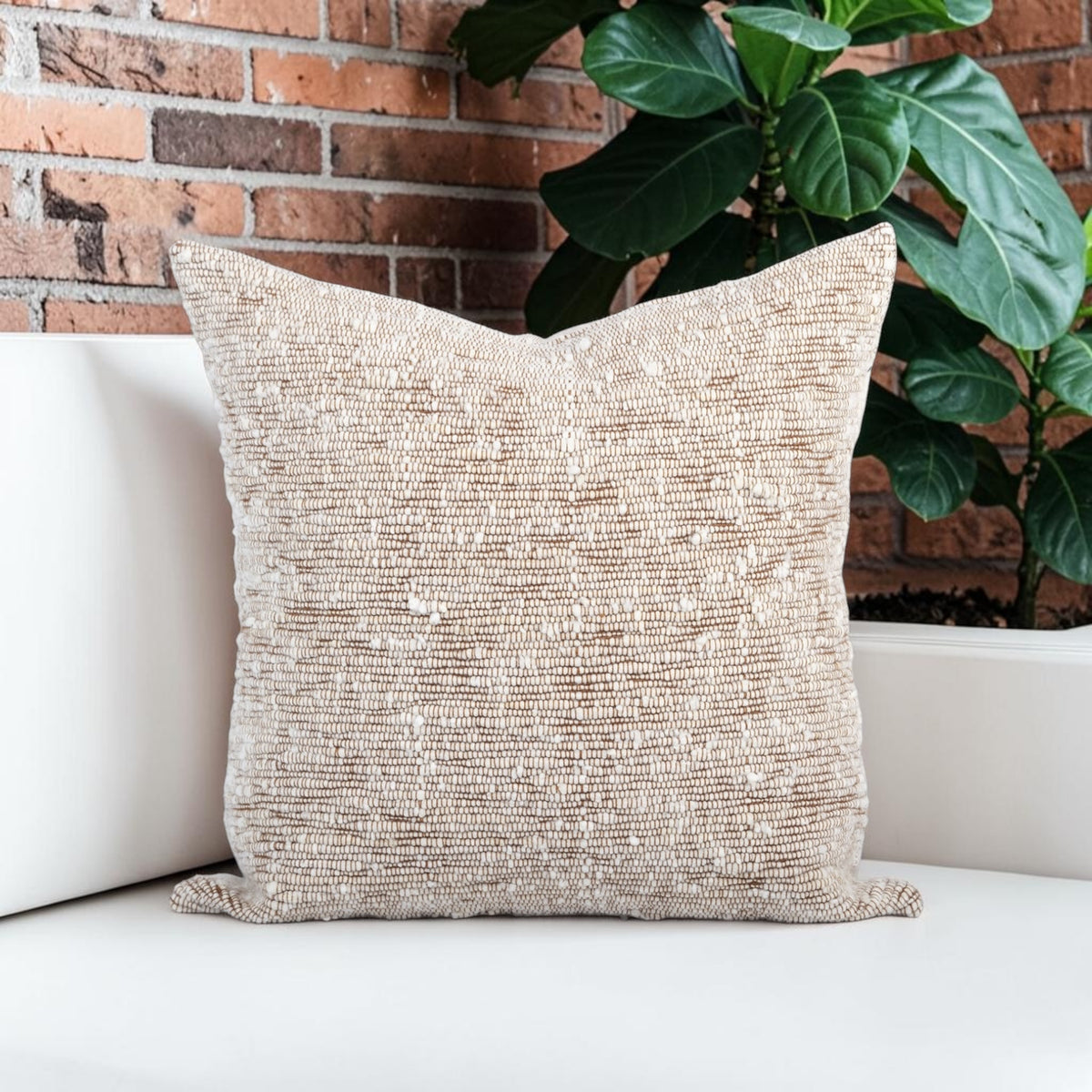 Chunky Wool Pillow Cover | Chestnut