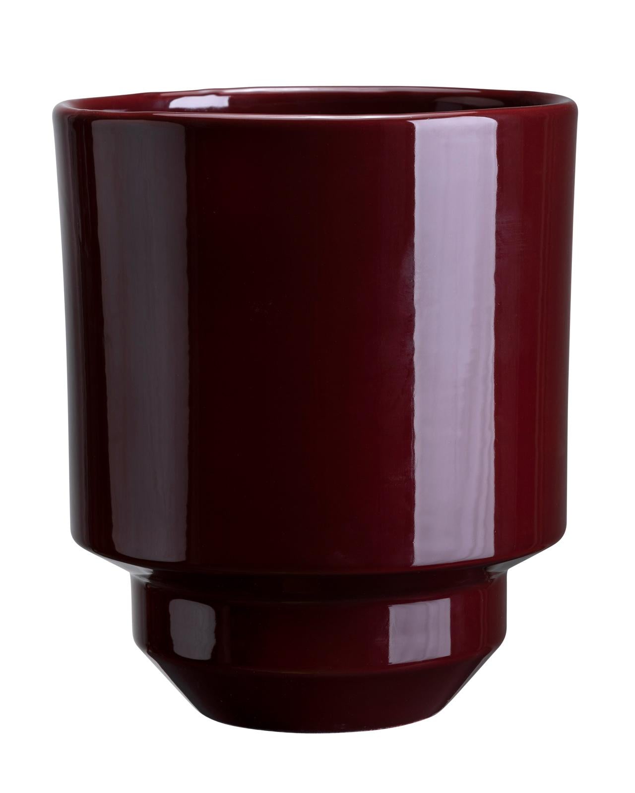Hoff Glazed Pot | Deep Burgundy (5")