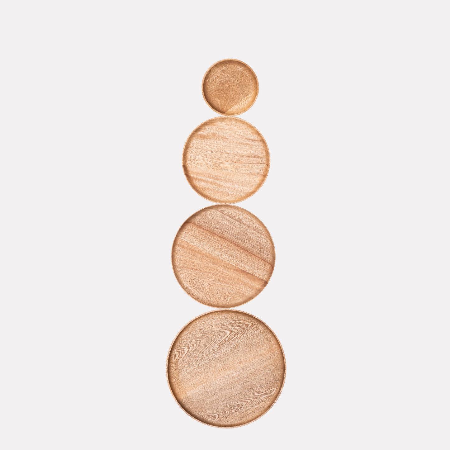 Rosa Morada Wood Plates (Set of 4)