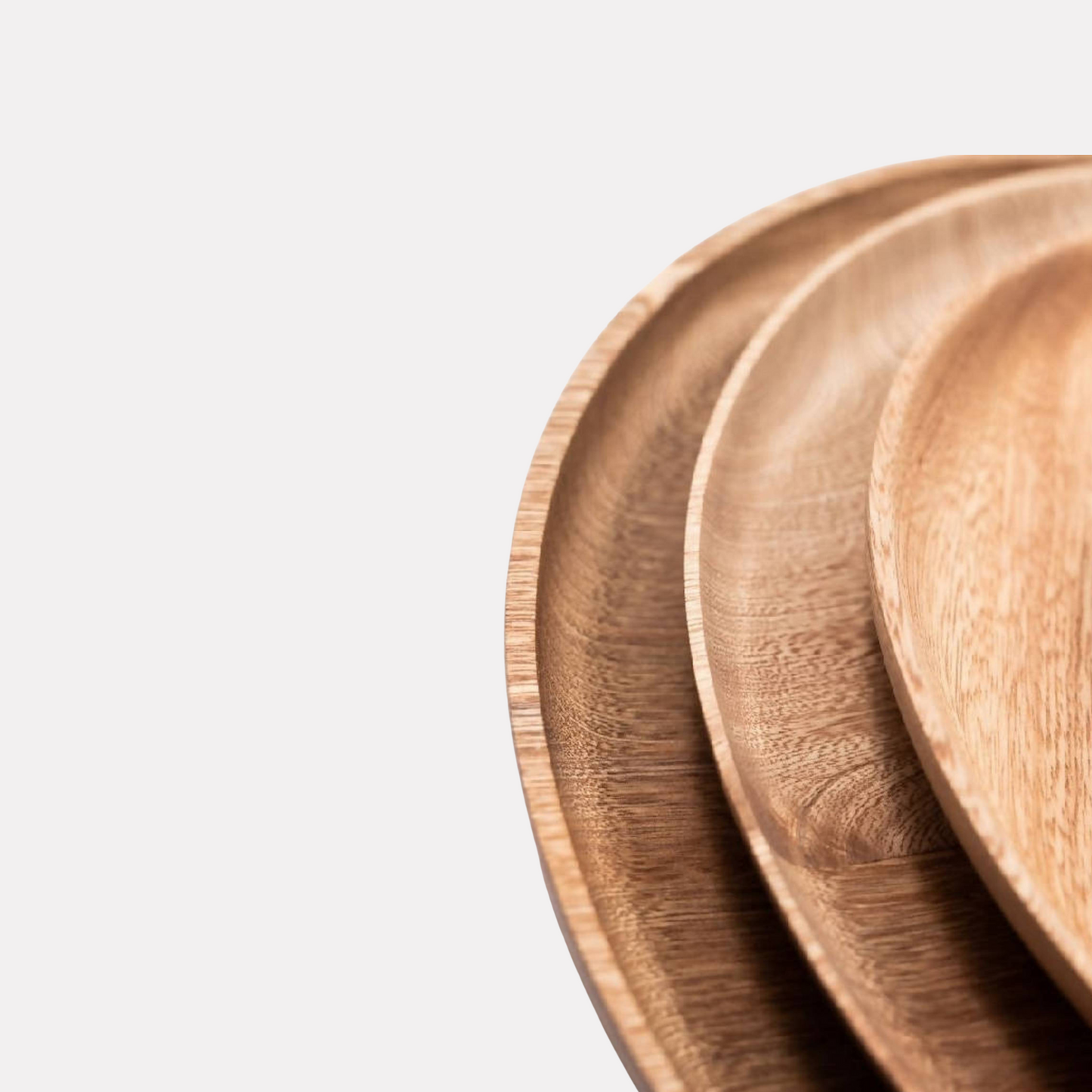 Rosa Morada Wood Plates (Set of 4)