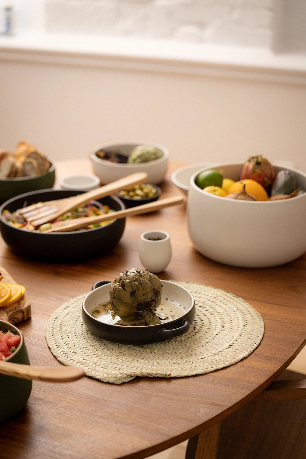 Stoneware Shallow Dish (Multiple Colors)