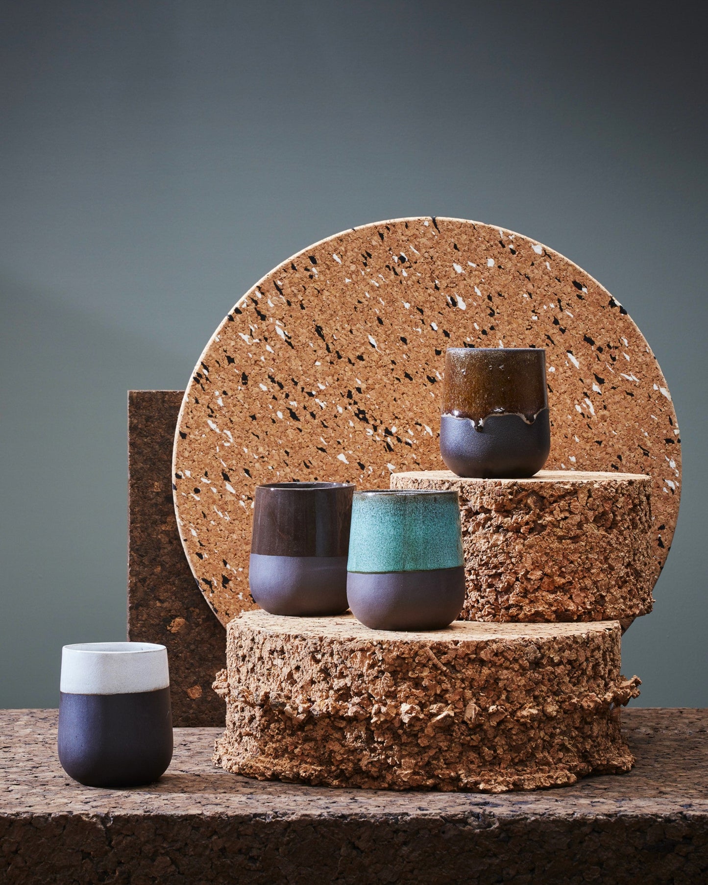 Wiid Ceramic Dipped Mug Set | Black Lava