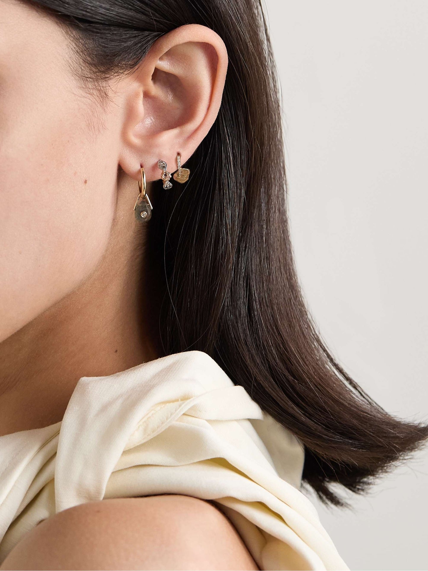 Orso Hoop Earring | Labradorite
