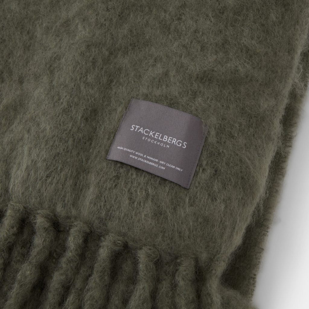Luxury Kid Mohair Blanket | Green Marble