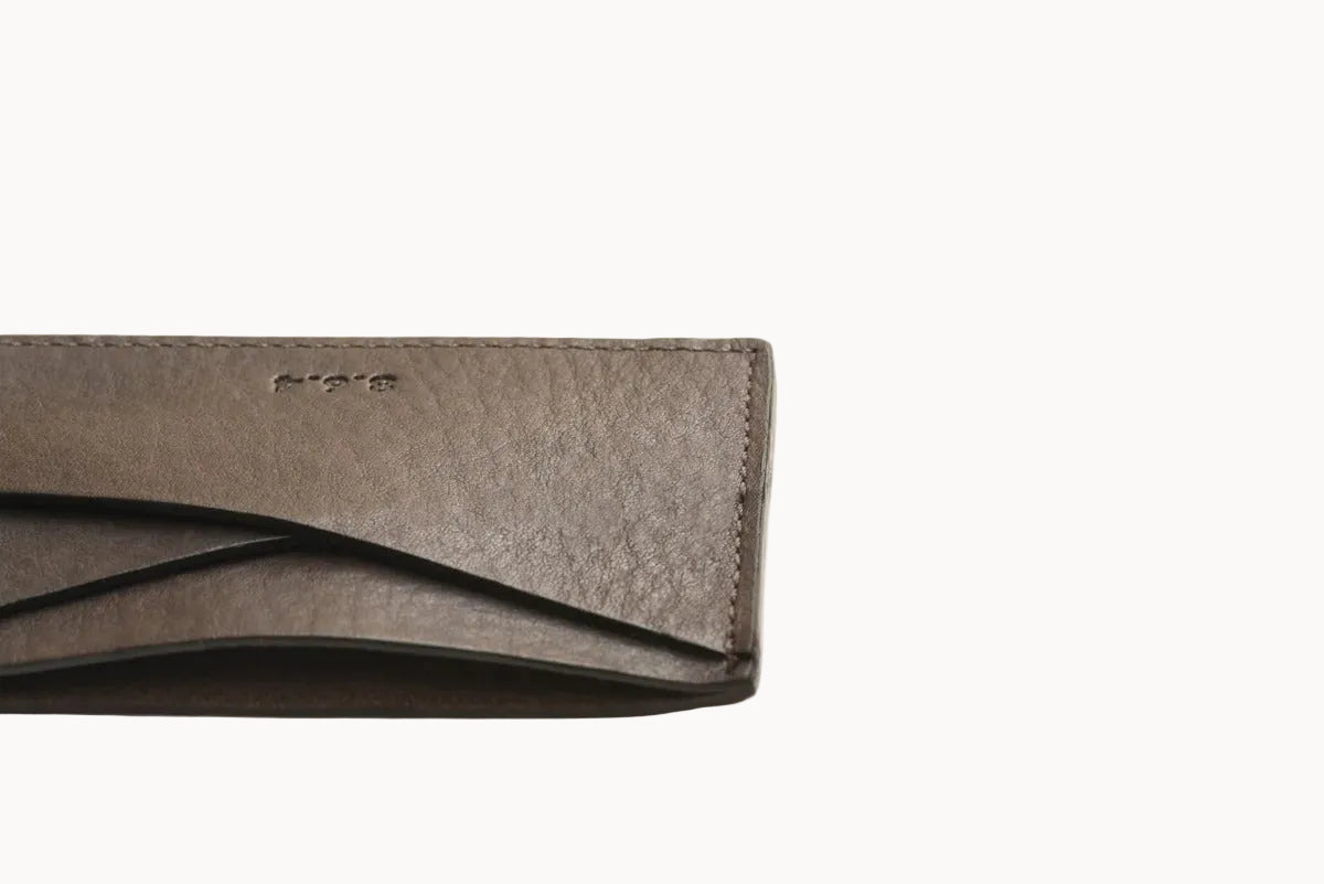 Brown leather wallet on a white background