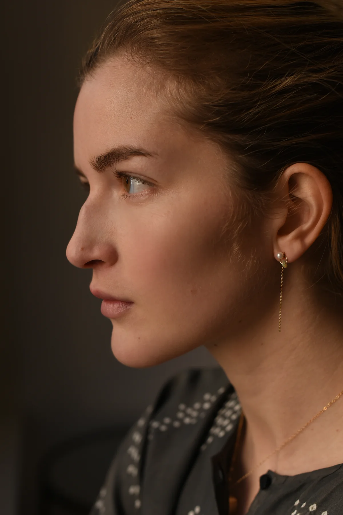 Opal & Pearl Chain Thread Earrings