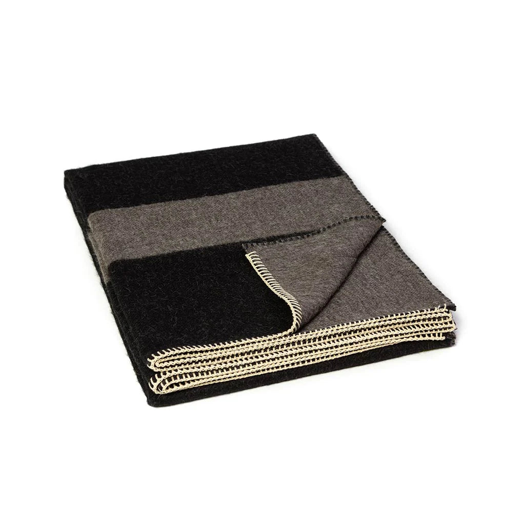 Mason Throw | Black & Charcoal