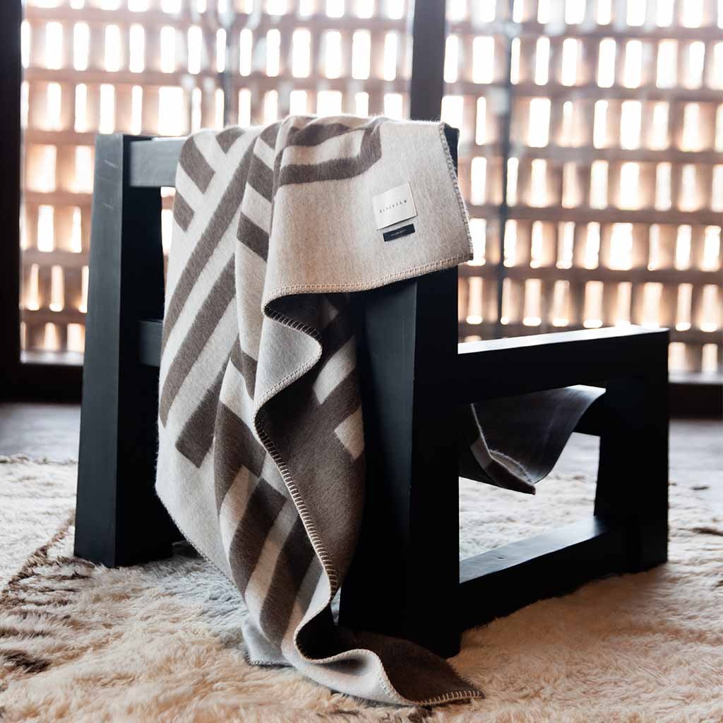 Rosin Reversible Throw | Ivory & Cacao
