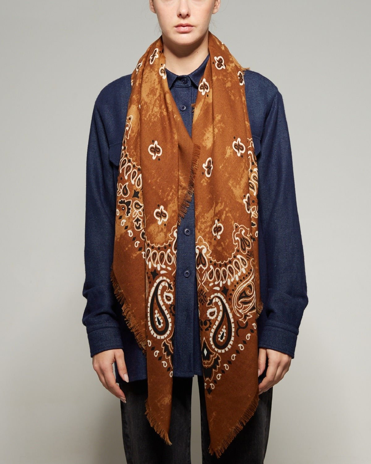 Jil Quadra Wool Scarf | Vicuna
