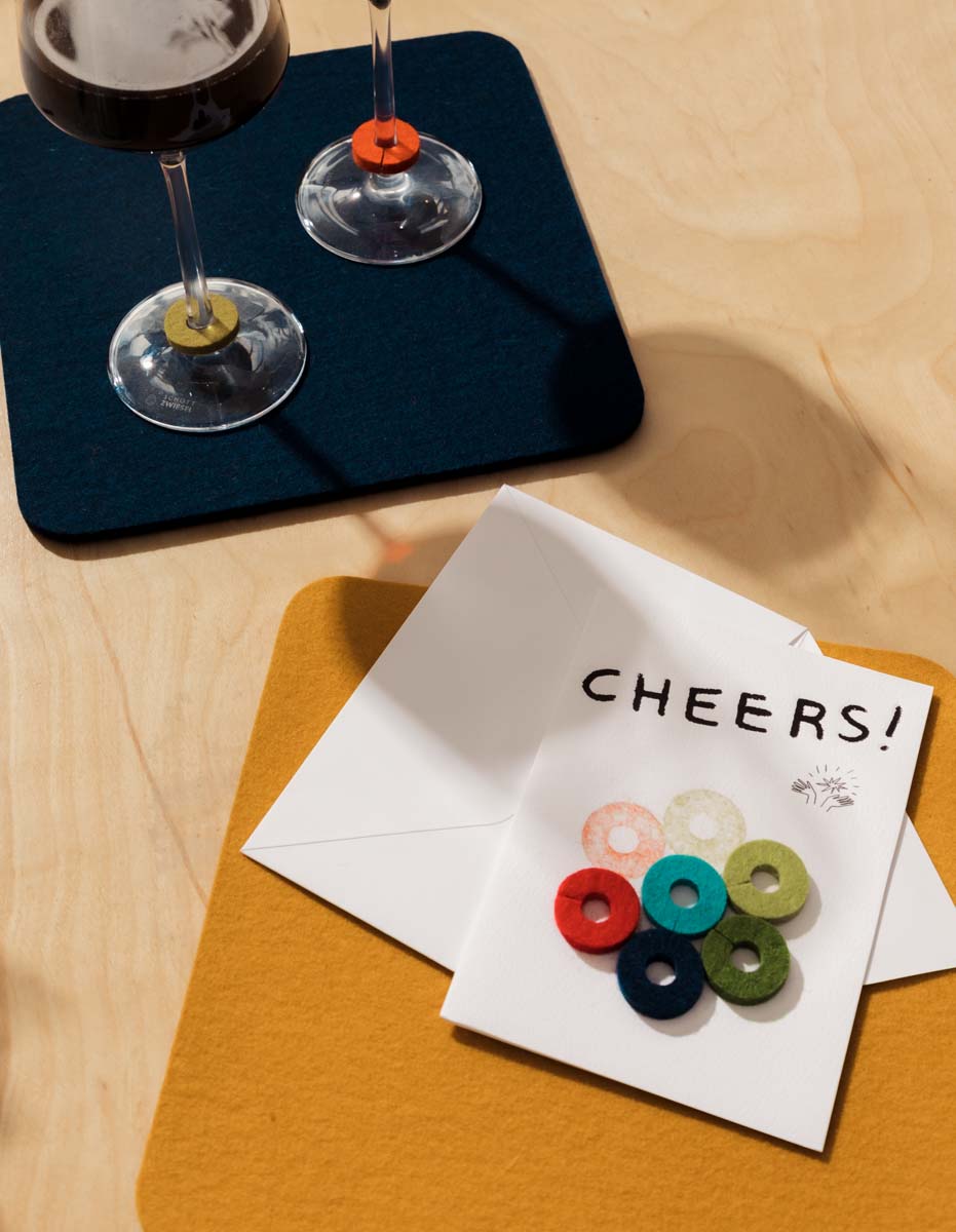 Merino Wool Felt Wine Markers (Multiple Styles)