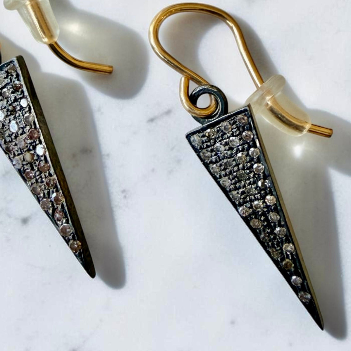 Pavé Diamond Arrow Earrings