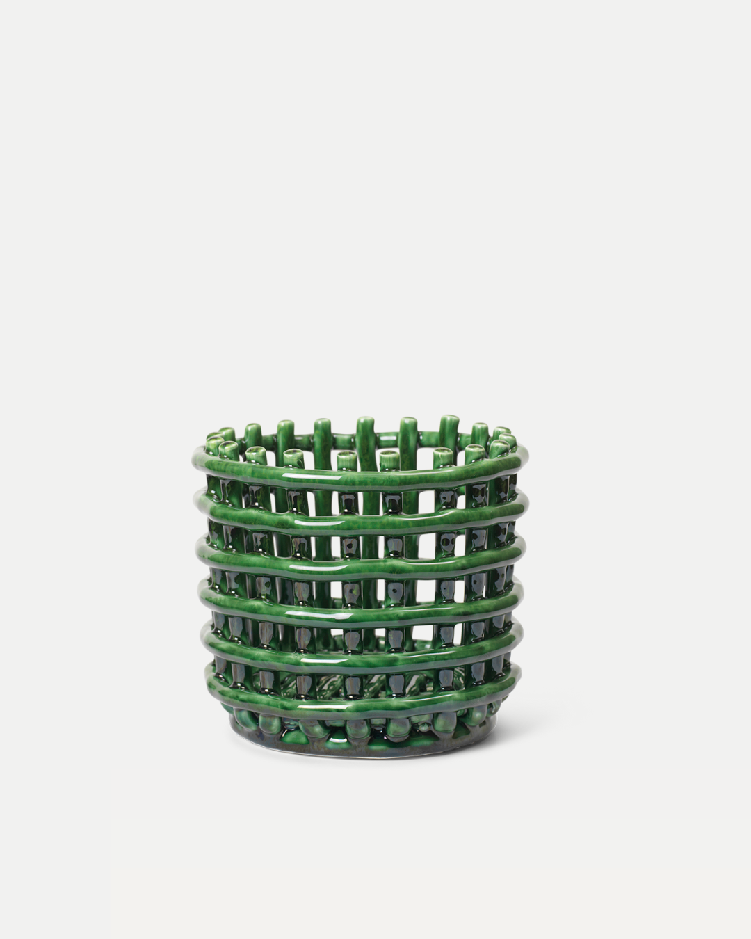 Woven Ceramic Basket (Multiple Colors)