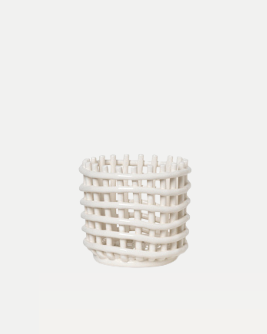 Woven Ceramic Basket (Multiple Colors)