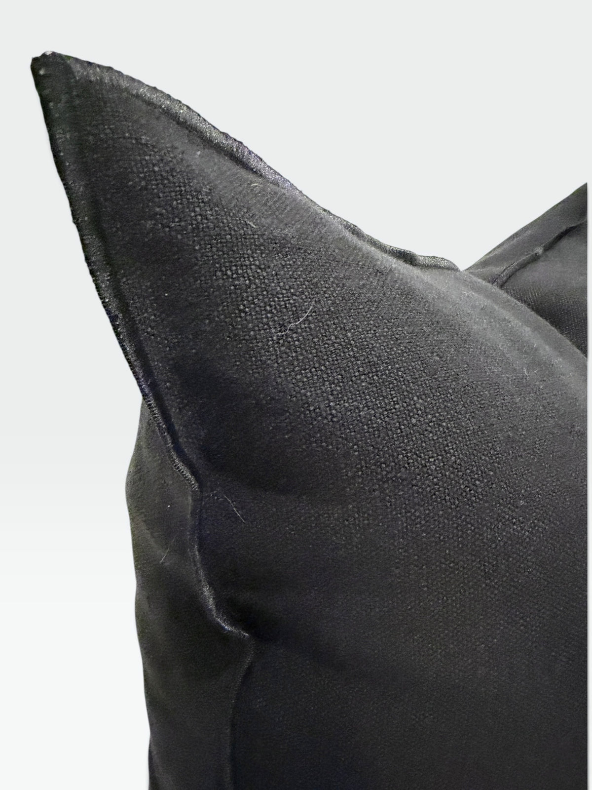 Stone Washed Linen Pillow Cover | Noir (Multiple Sizes)