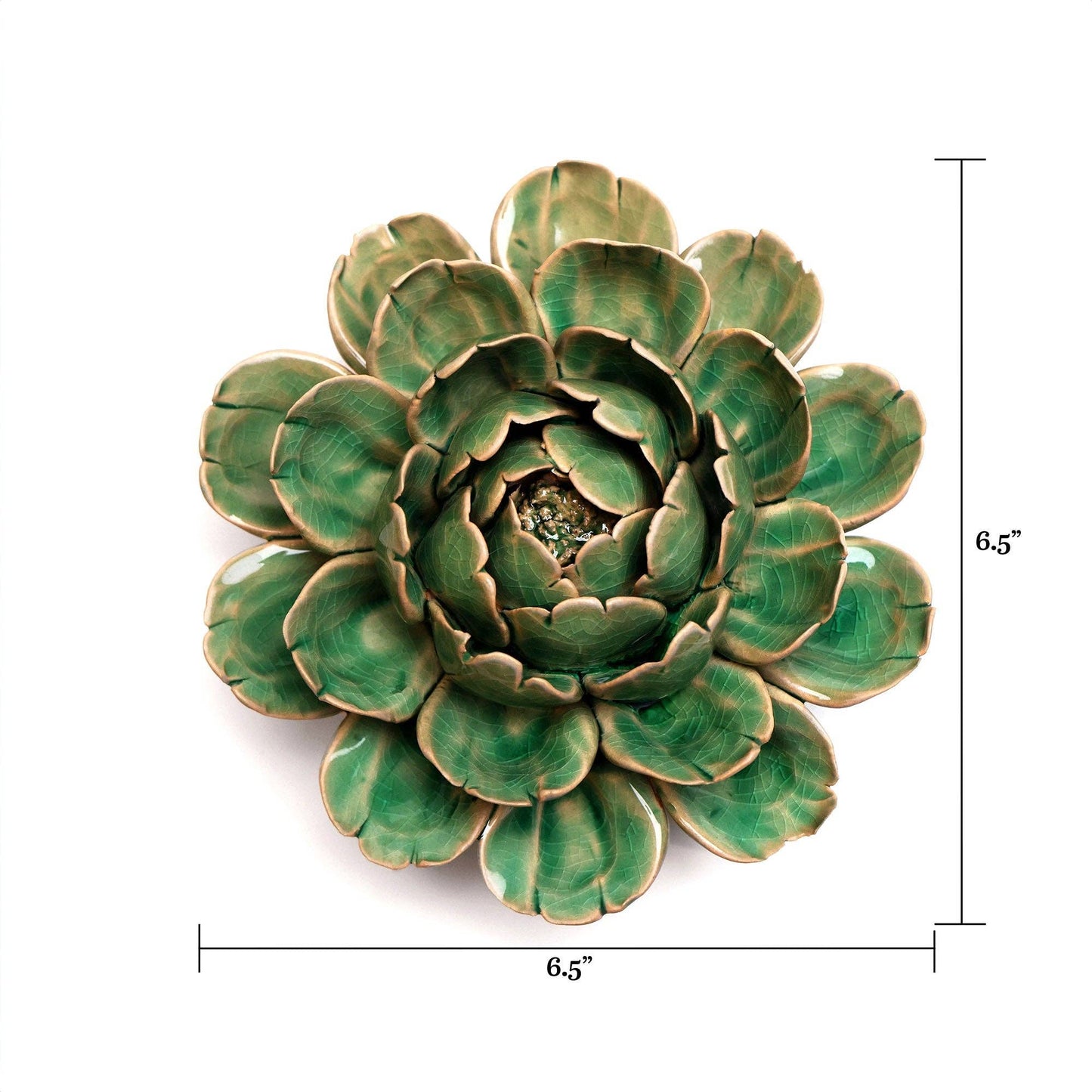 Ceramic Flower | Green Succulent