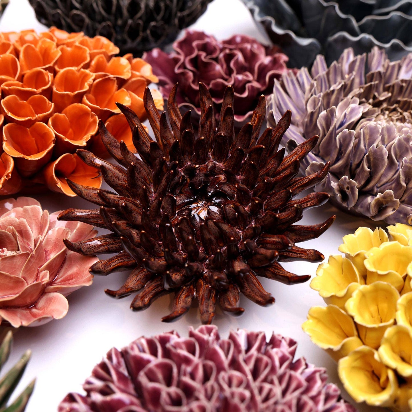 Ceramic Flower | Chocolate Mum