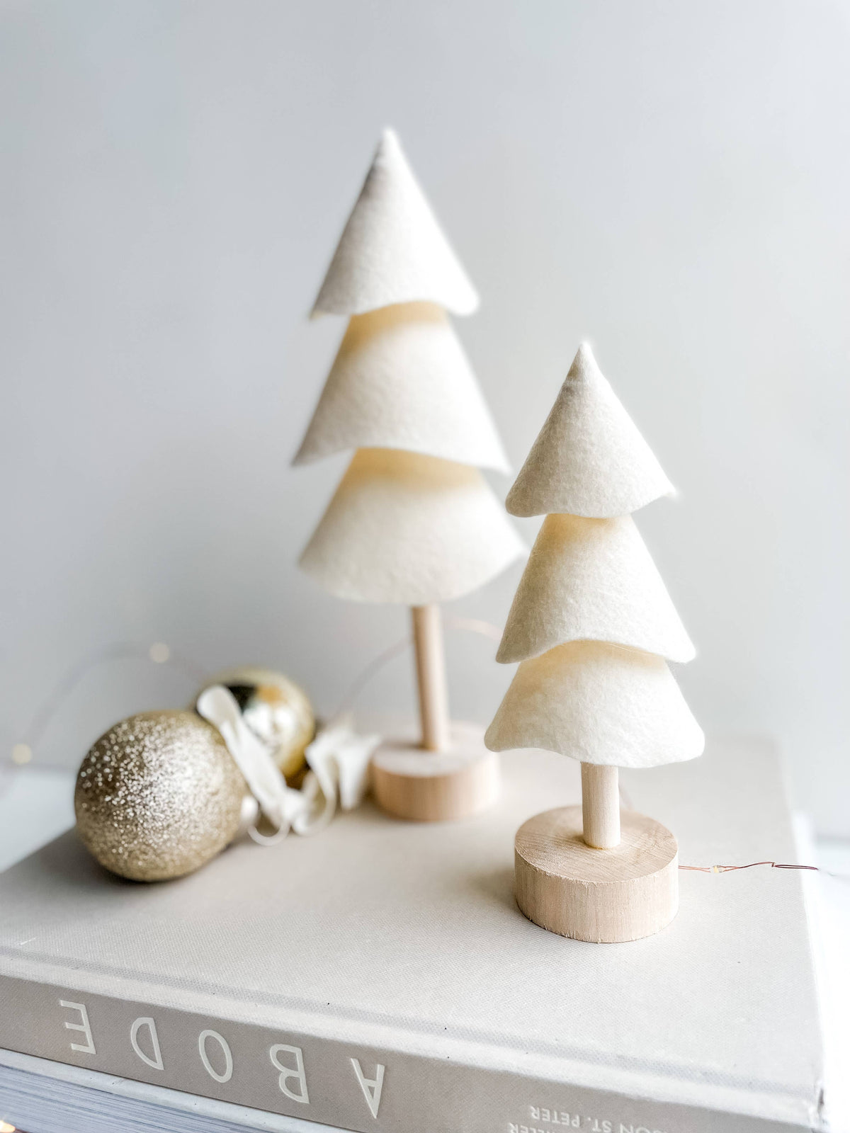 Scandinavian Felt Christmas Tree | Ivory (Multiple Sizes)
