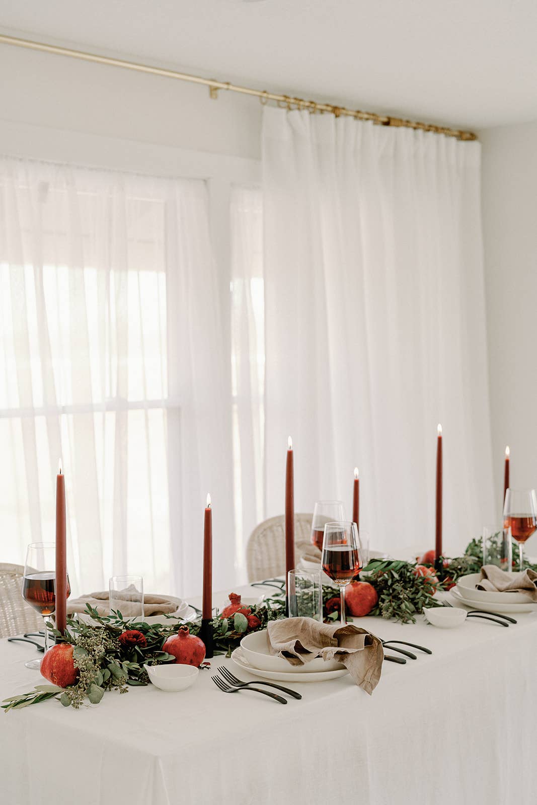10in Dipped Beeswax Taper Candles | Burgundy