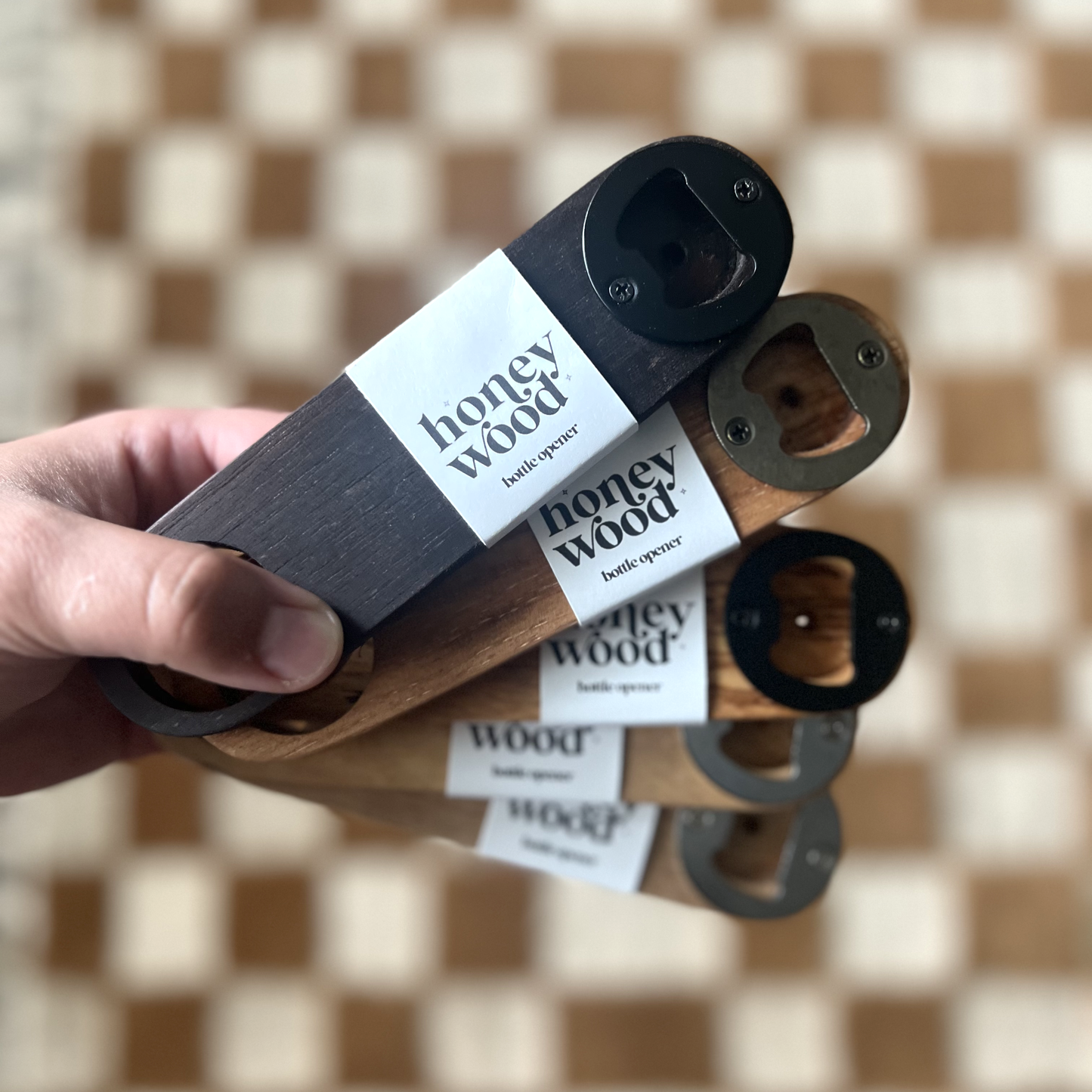 Handcrafted Wood Bottle Opener