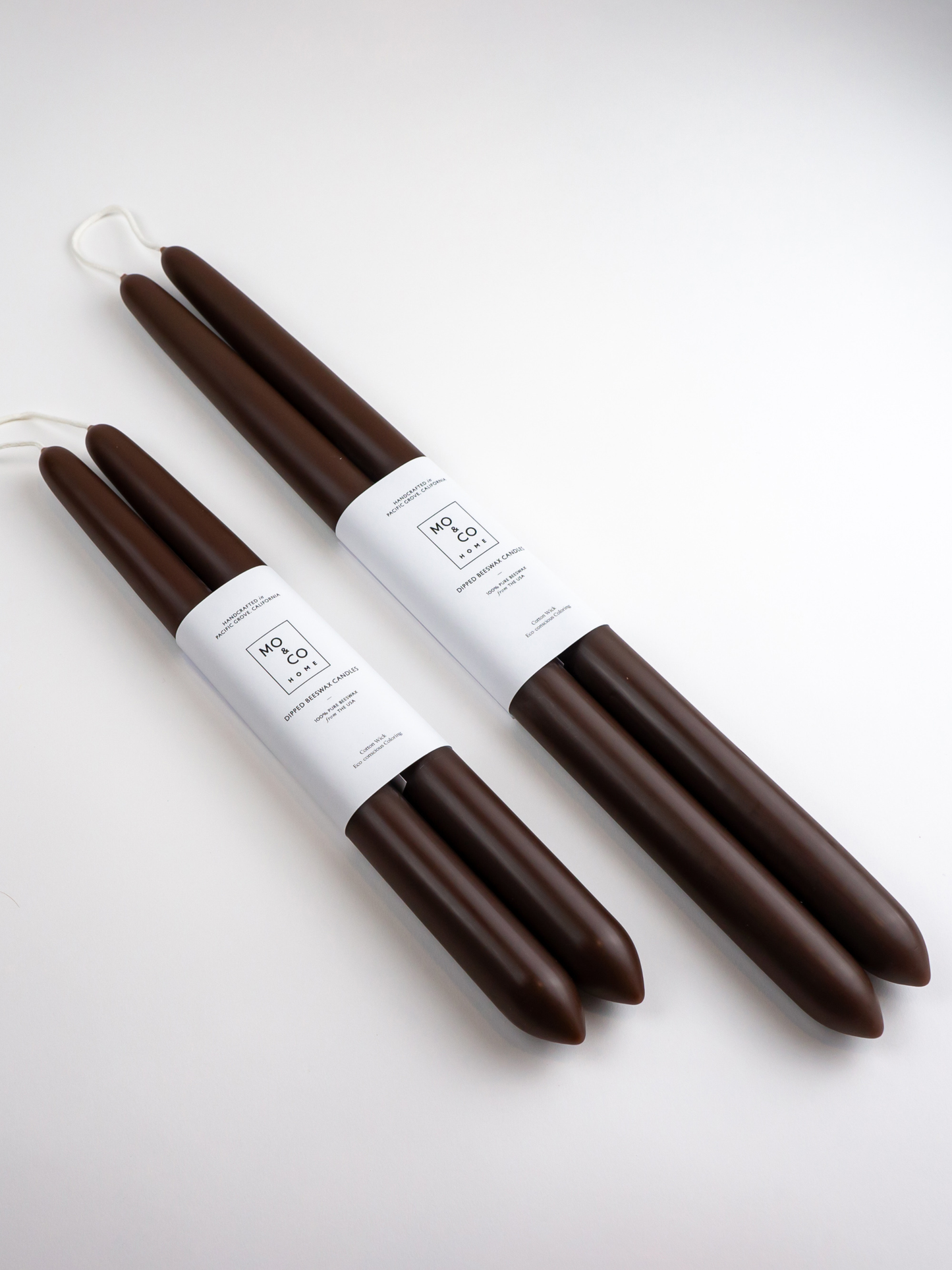 10in Dipped Beeswax Taper Candles | Chestnut