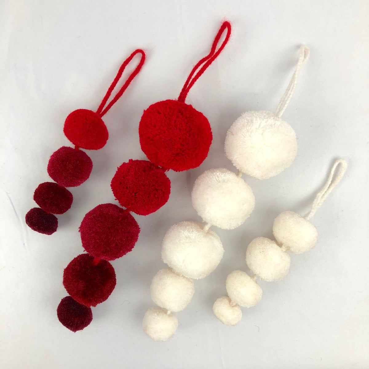Pompom Icicle Ornaments