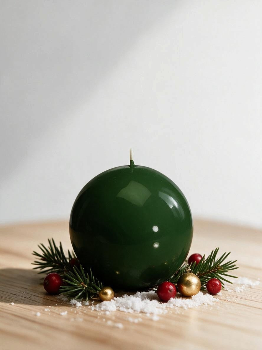 Meloria Ball Candle | Verde Oliva