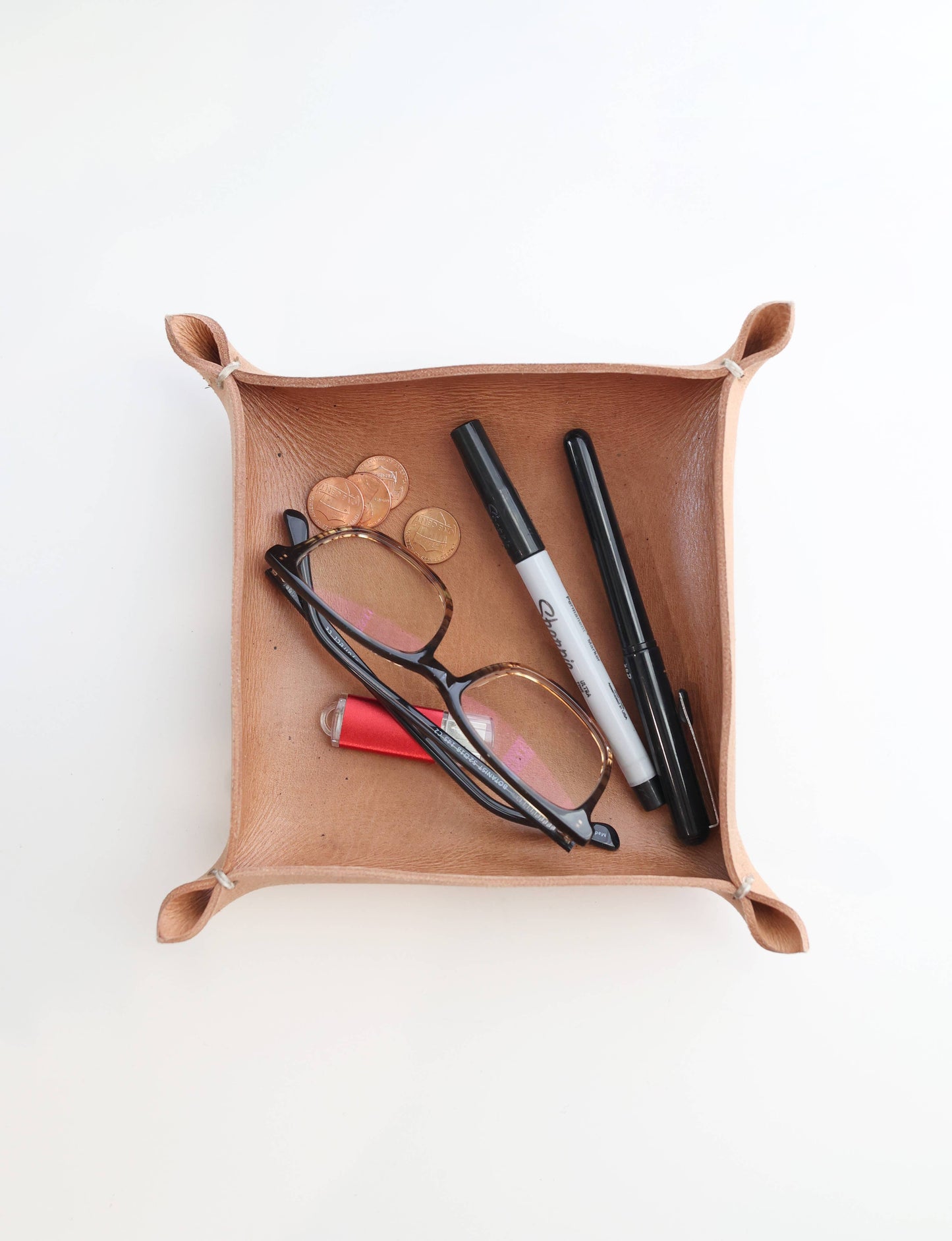 Juniper Leather Valet Tray | Solid