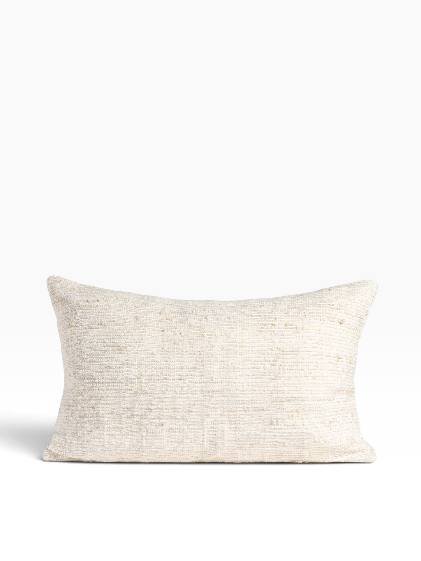 Chunky Wool Lumbar Pillow Cover | Ivory