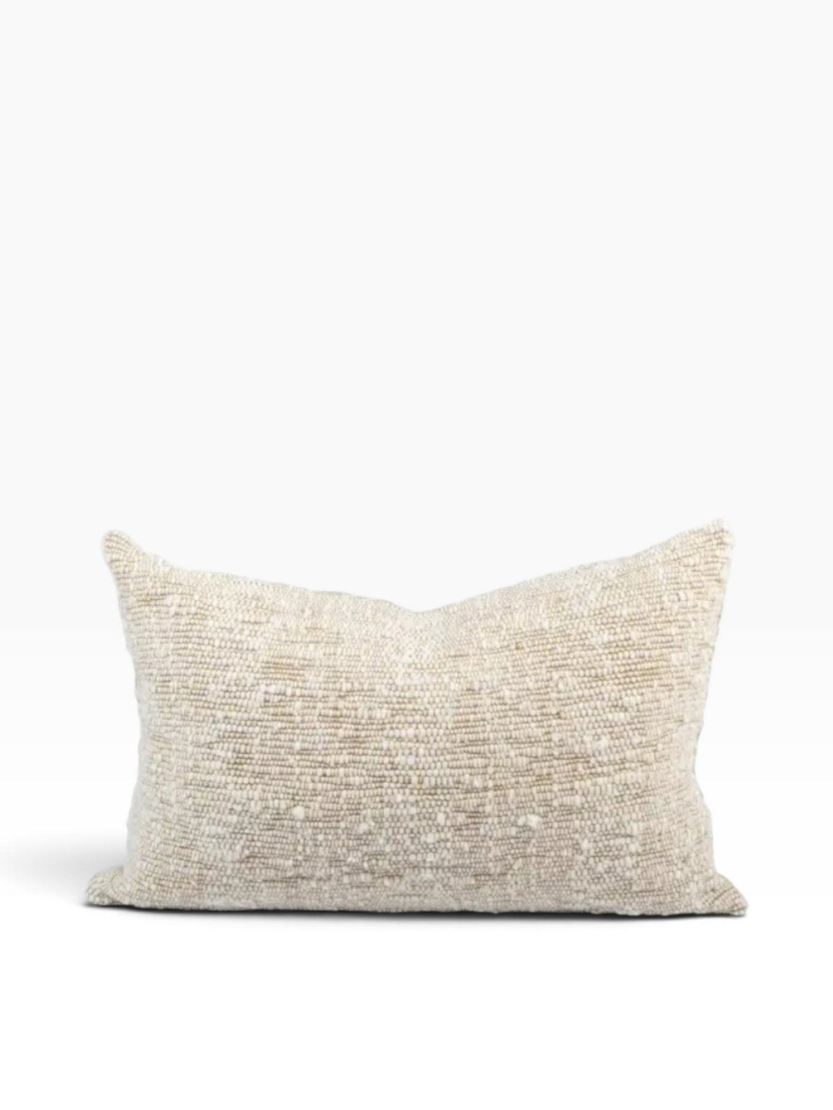 Chunky Wool Lumbar Pillow Cover | Sand