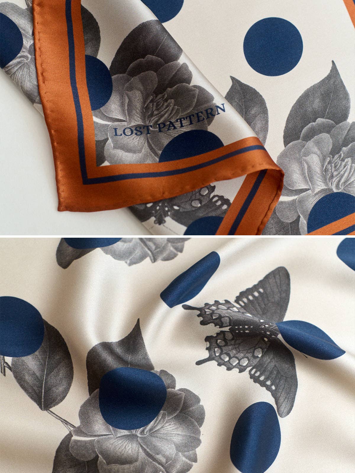 Silk Pocket Square | Noir Floral