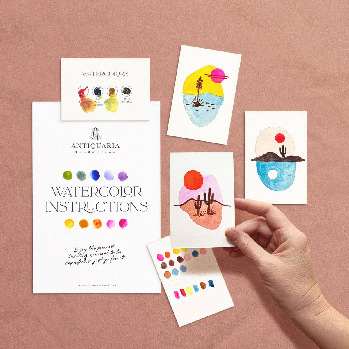 Mini Watercolor Painting Kit | Desert Landscapes