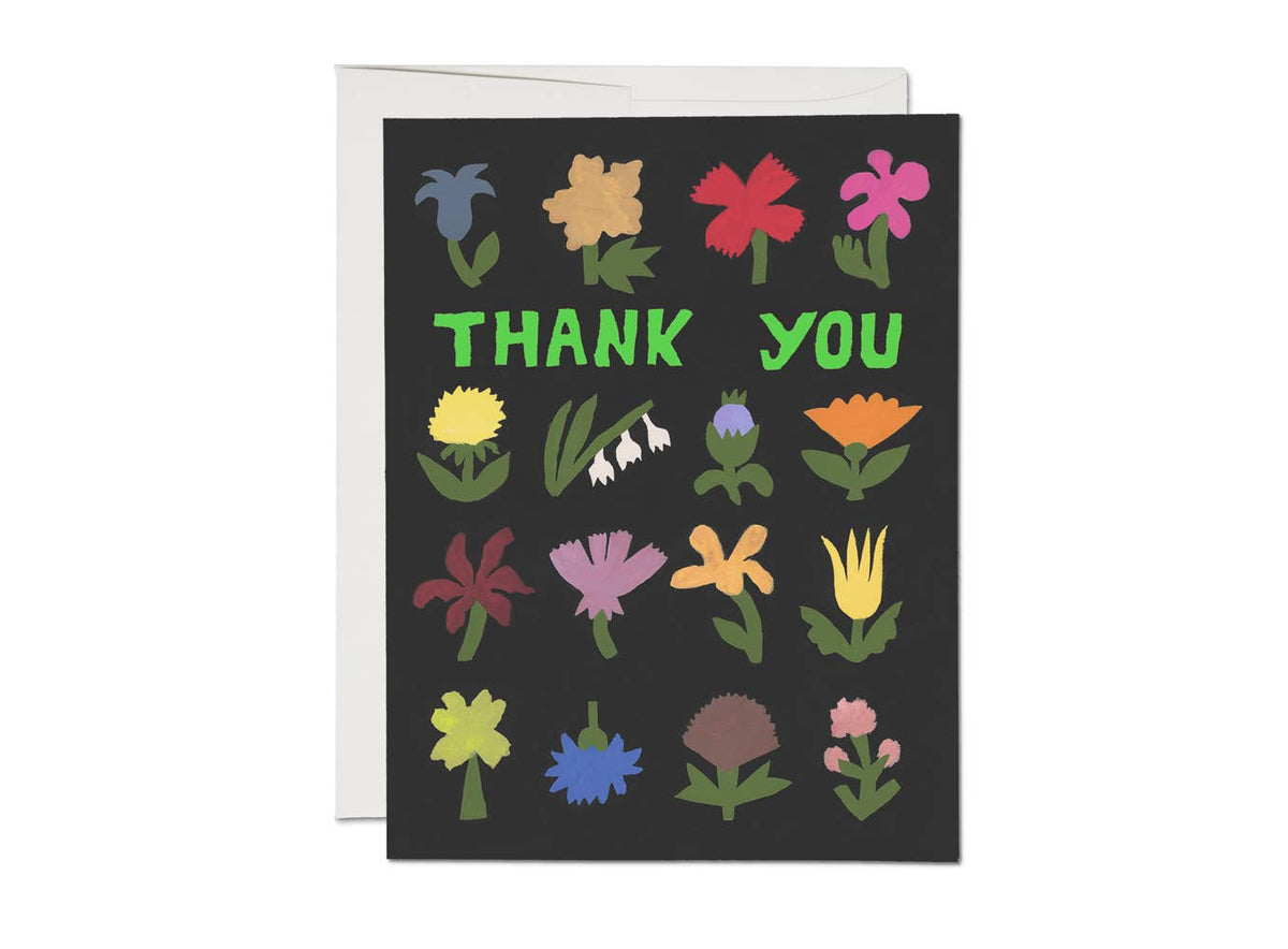Little Flowers Thank You Greeting Card