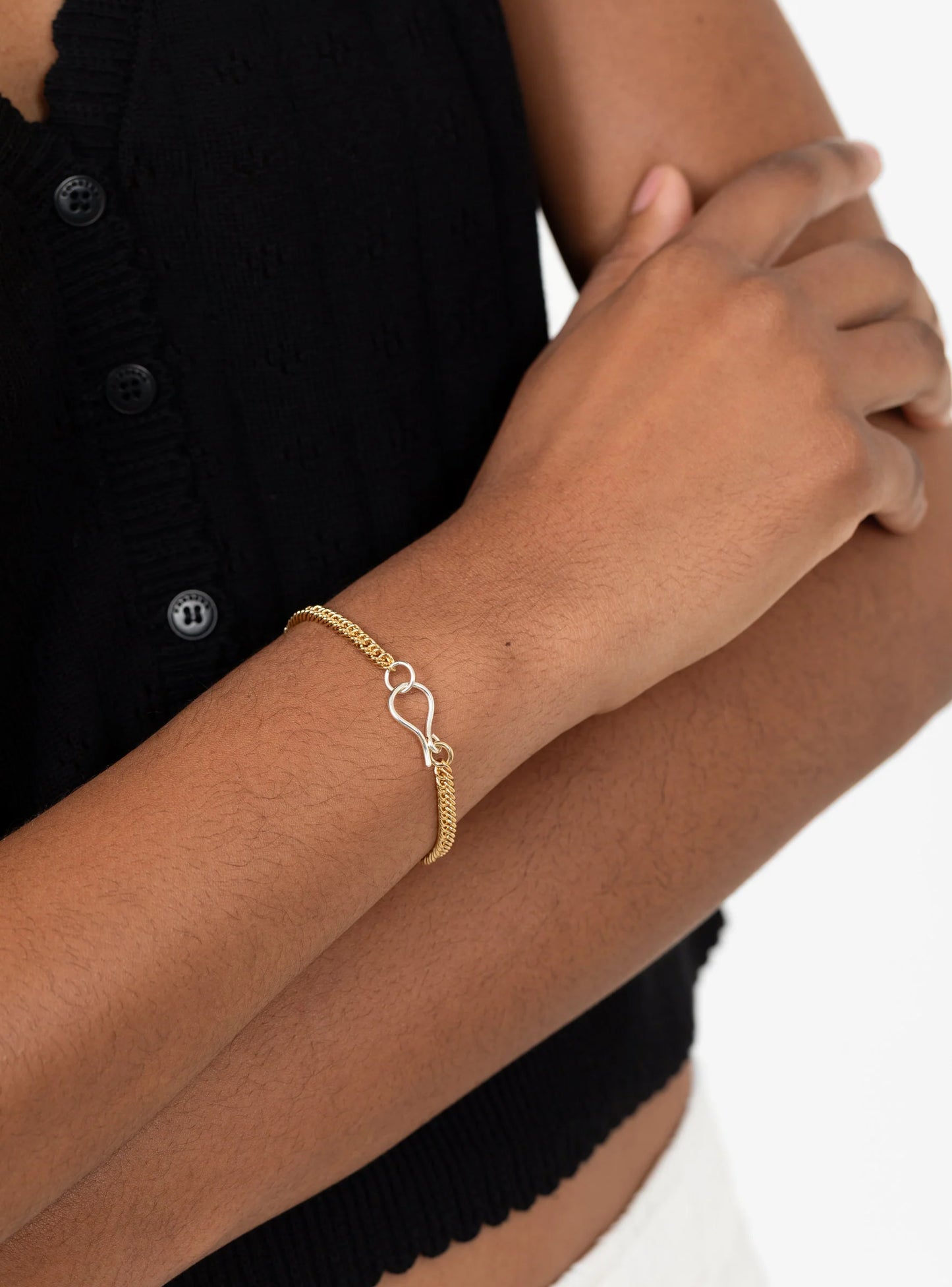 Gold Hook Chain Bracelet