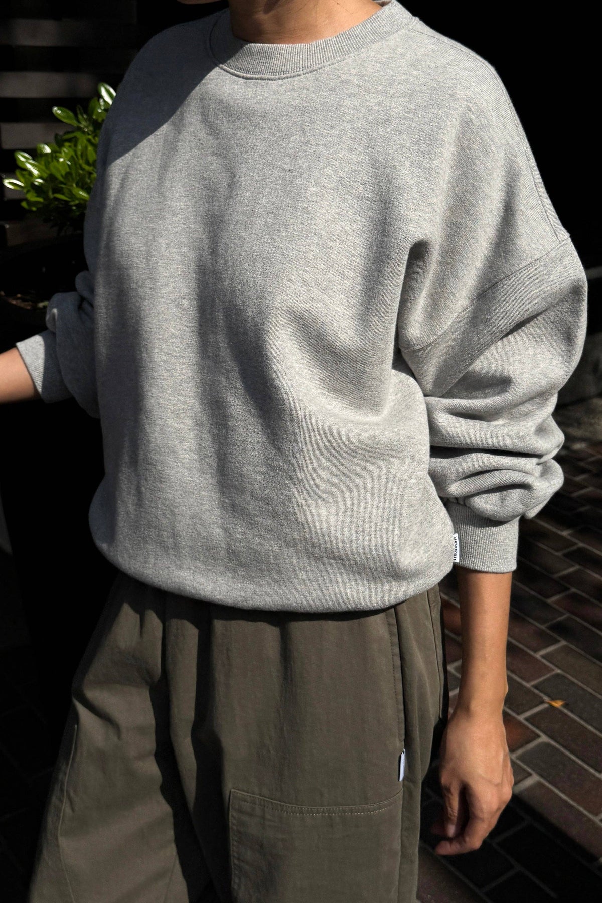 French Terry Core Sweatshirt | Melange Grey