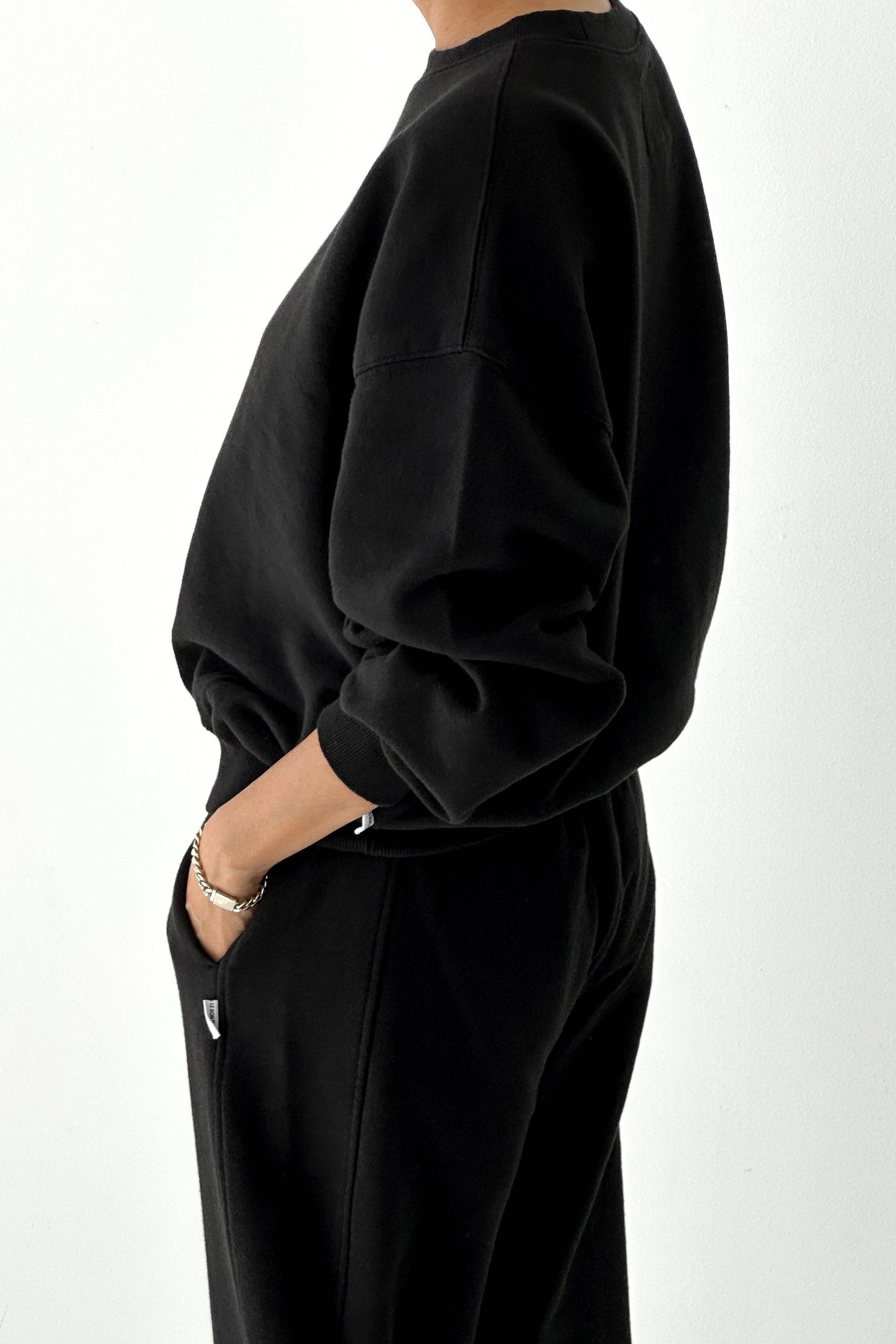 French Terry Core Sweatshirt | Black