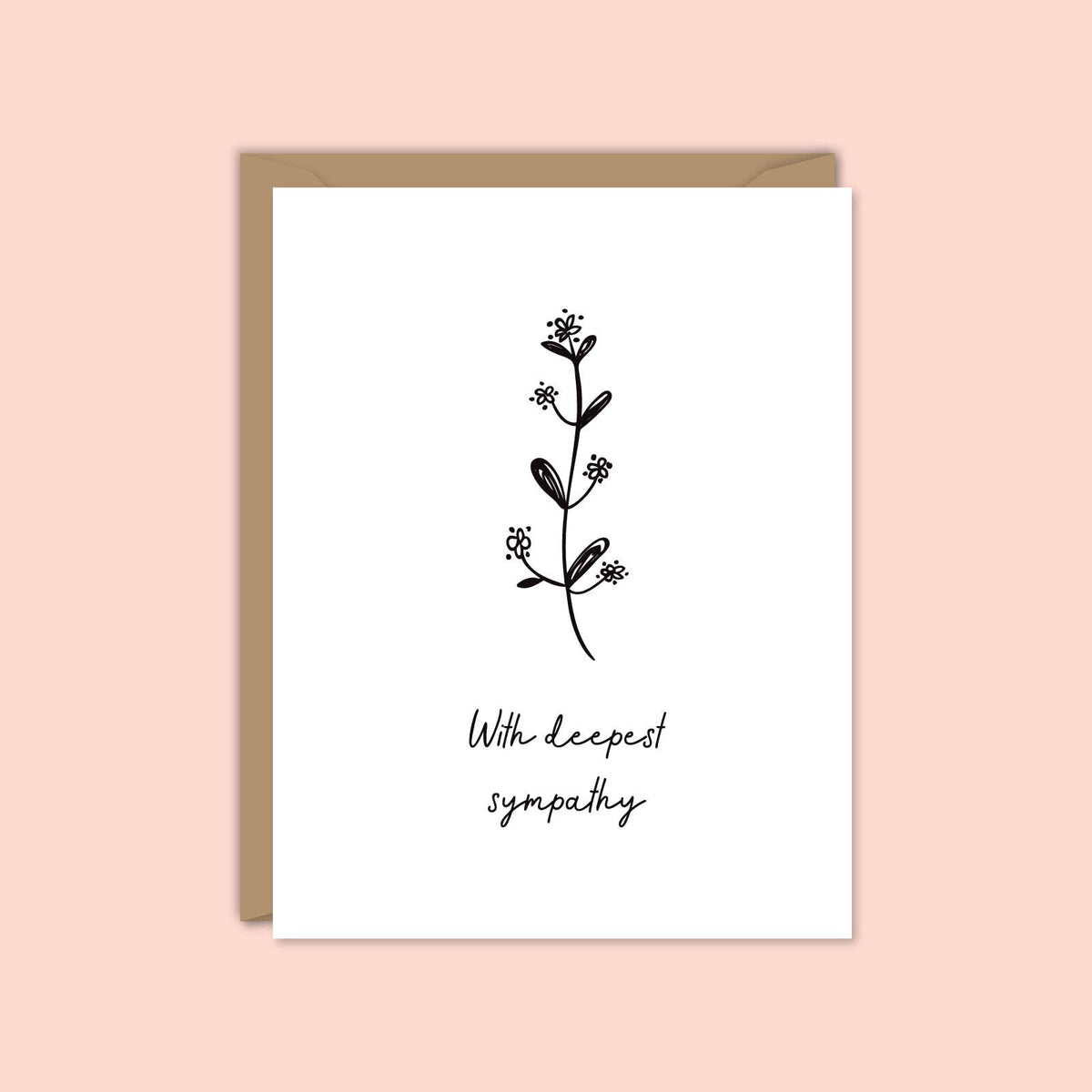 With Deepest Sympathy Floral Card