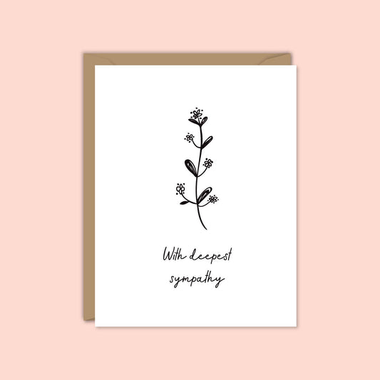 With Deepest Sympathy Floral Card