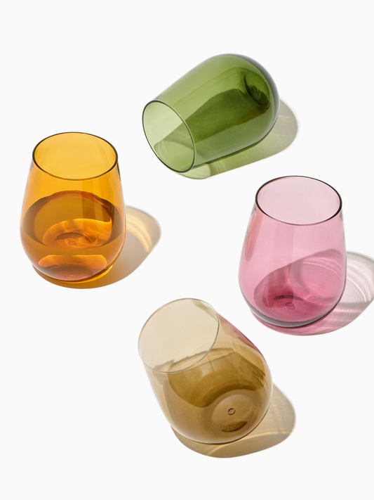 Stemless Outdoor Wine Glasses (16oz) | Set of 4