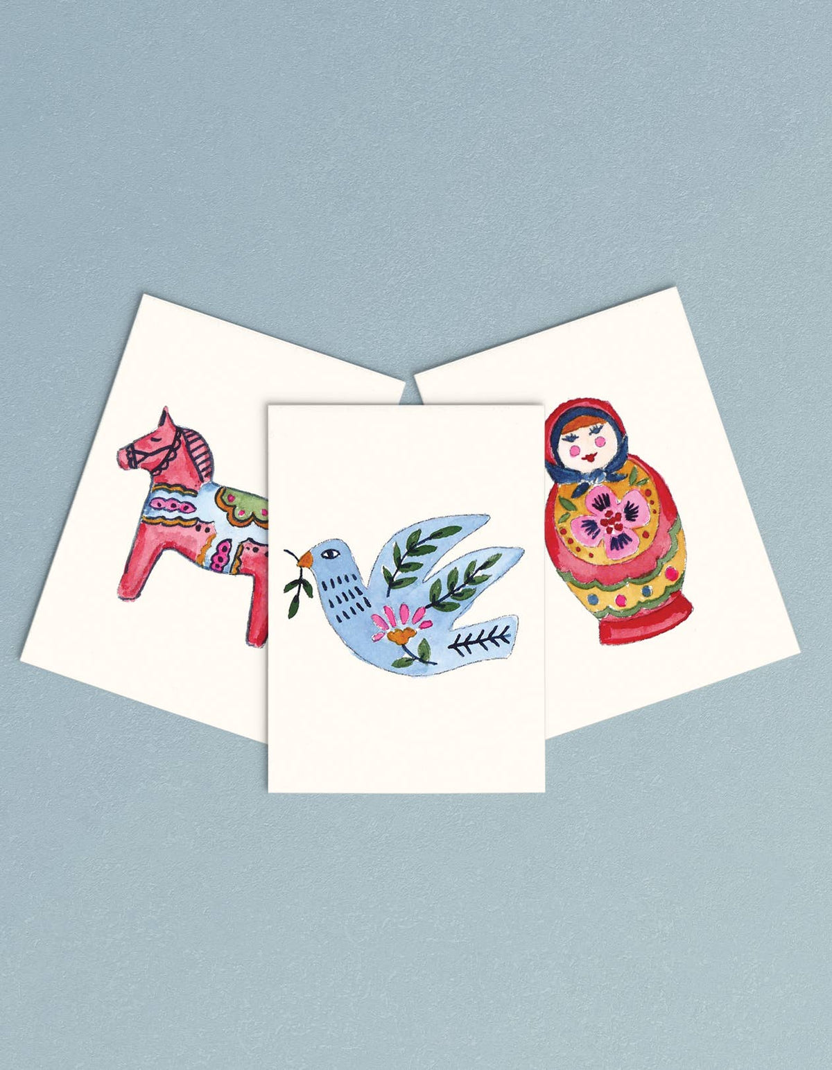 Mini Watercolor Painting Kit | Scandinavian Folk