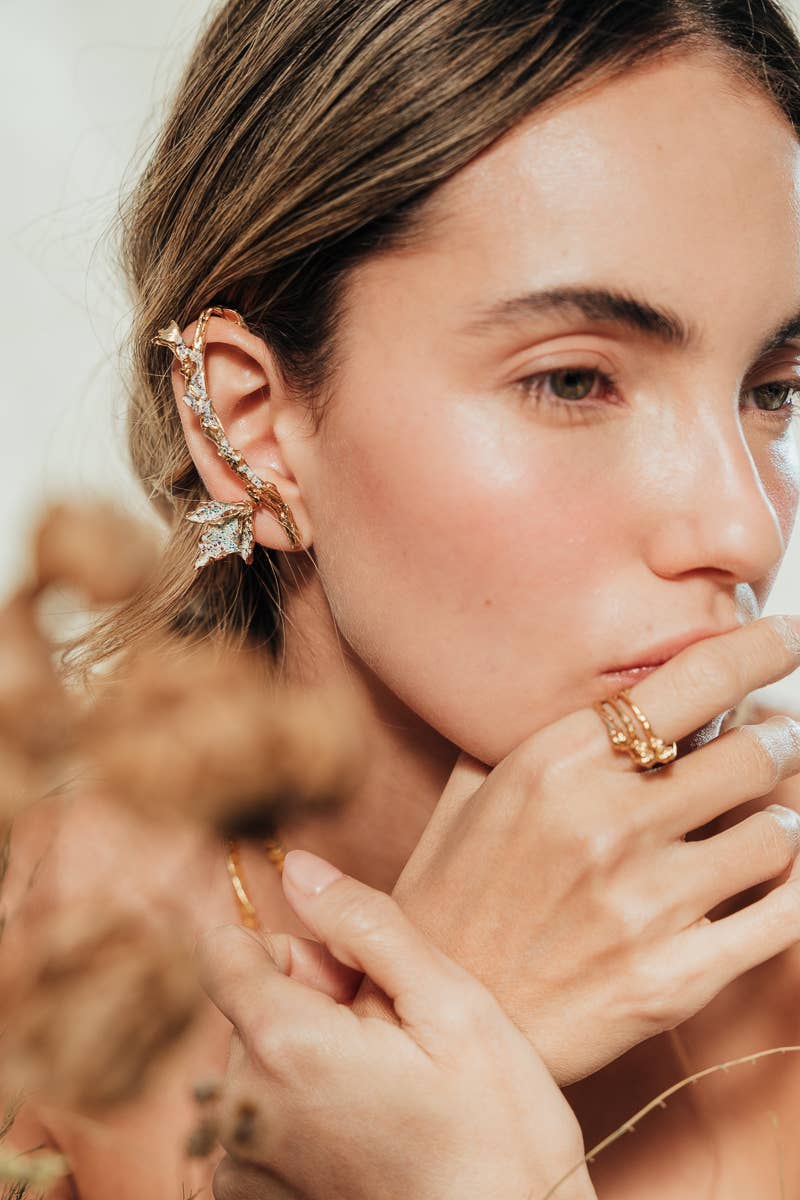 Mimosa Leaf Stud Earrings (Multiple Colors)