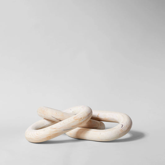 Whitewashed Wood Chain | 3-link