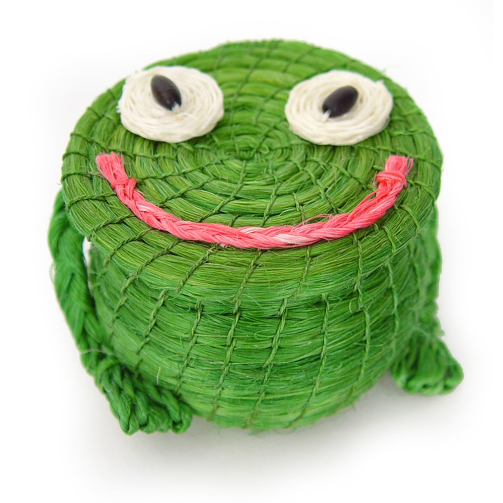 Frog Woven Lidded Children's Basket