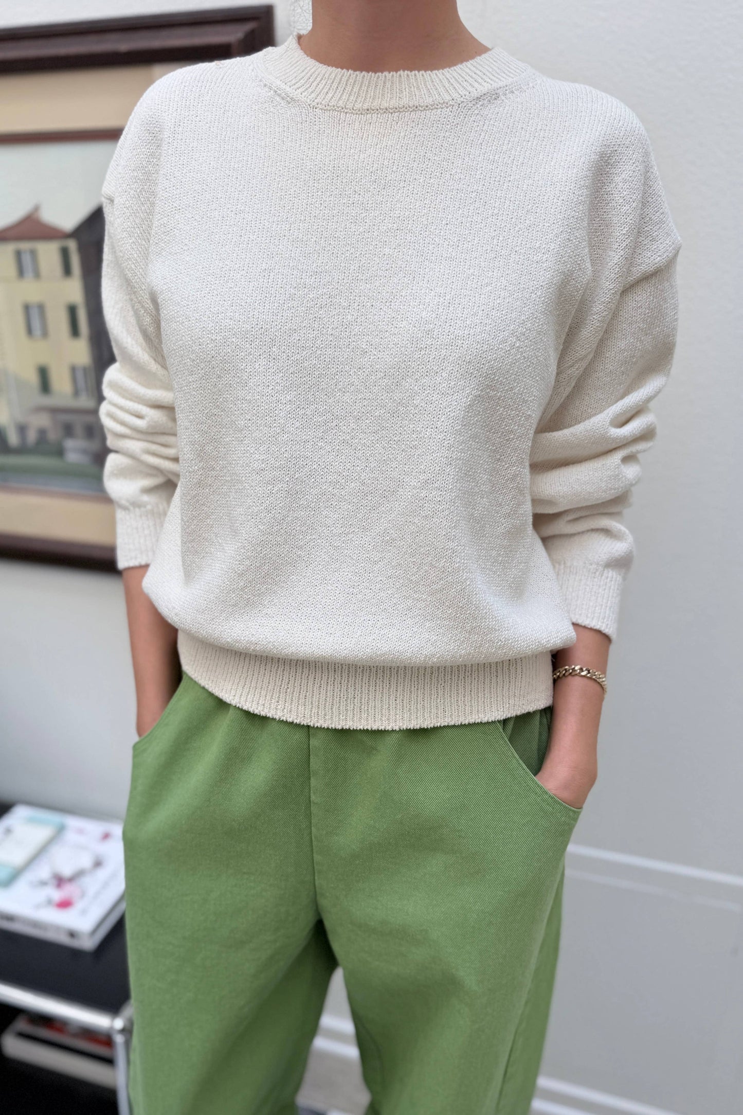 Milo Cotton Sweater | Clean White